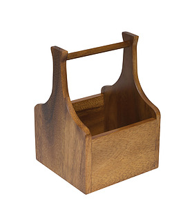 Expressly Hubert® Solid Wood Table Caddy - 8 7/8L x 6 1/2W x 4 1/8H