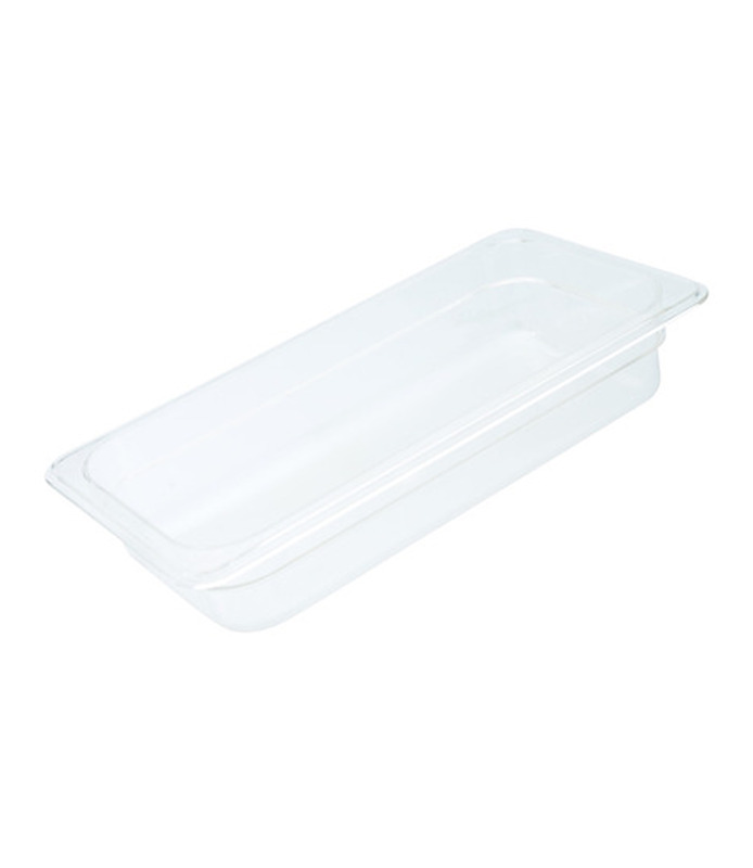 Polycarbonate Food Pan Clear 1/3 x 100mm Deep