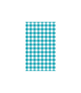 Greaseproof Moda Gingham Teal 190 x 310mm 200/Pkt (10)