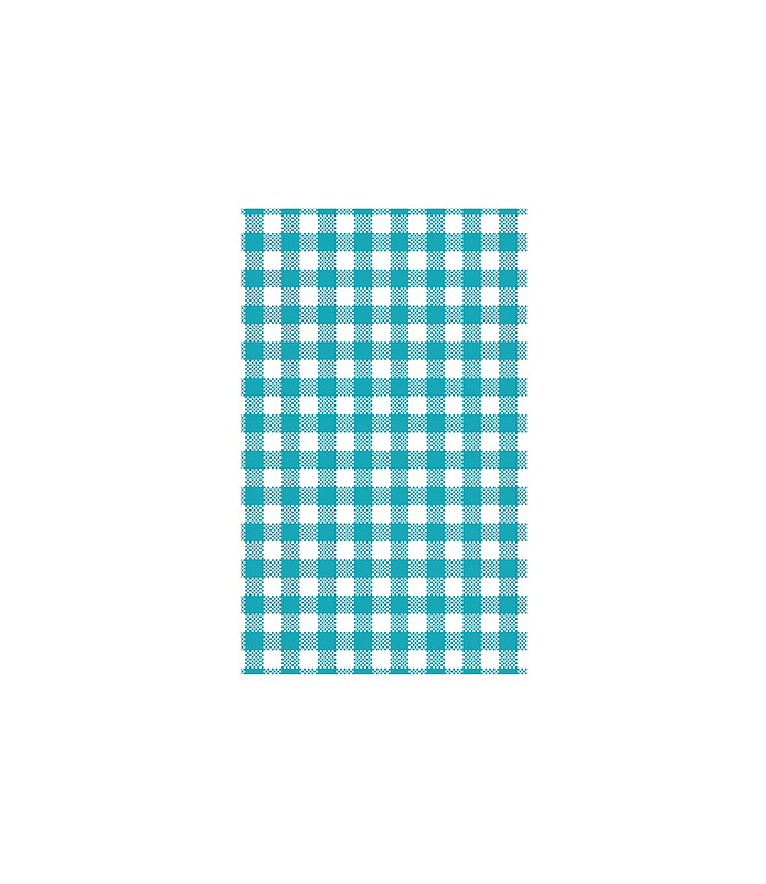 Greaseproof Moda Gingham Teal 190 x 310mm 200/Pkt (10)