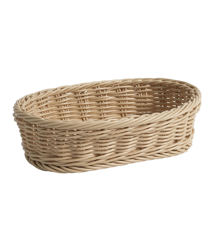 Deluxe Bread Basket Oval Natural 230mm
