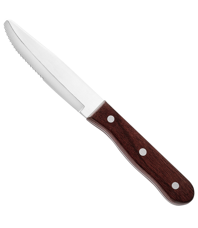 Jumbo Steak Knife Wooden Handle - 12 Per Box