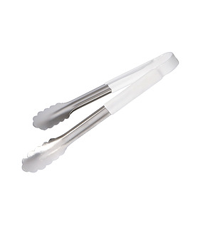Stainless Steel Tong White Handle 300mm