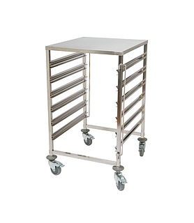 Stainless Steel 6 Tier Gastronorm Pan Trolley