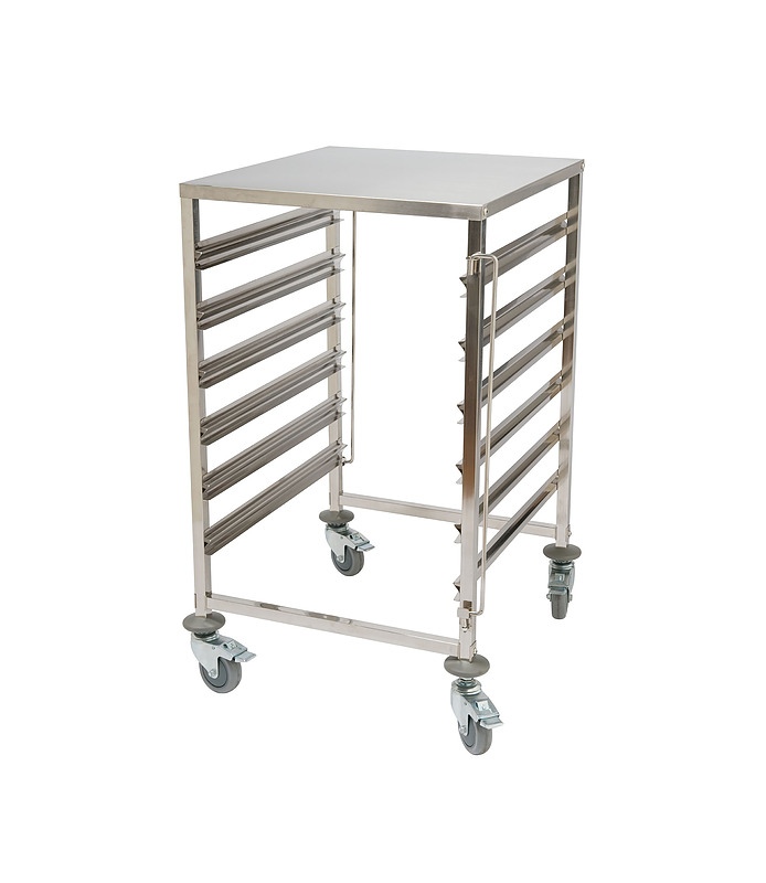Stainless Steel 6 Tier Gastronorm Pan Trolley