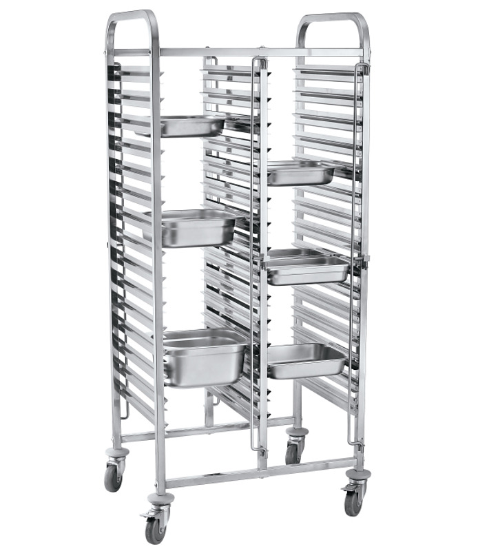 Steam Pan Trolley 1/1 Size x 15 Tiers Double 740 x 550 x 1750mm