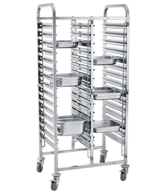 Trolley Steam Pan 1/1 Size x 15 Tiers Double 740 x 550 x 1750mm