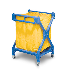 Laundry Trolley X Frame With Plastic Bag