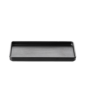 Coucou Melamine Rectangular Plate Black 250 x 120mm (12/48)