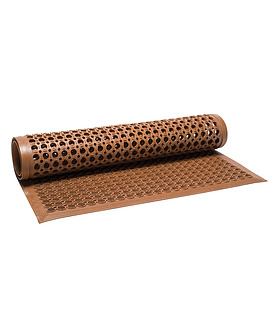 Mat Floor Grease Resistant Rubber Brown