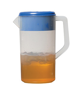 Clear Jug With Frosted Body Blue Lid 2.5L