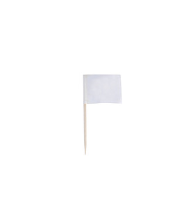 Onetree White Flag Pick 500 Per Pack