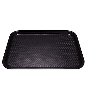 Black Rectangular Large Plastic Tray (450 x 350mm)