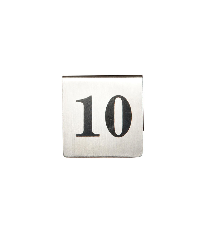Stainless Steel Table Number Set 1-10