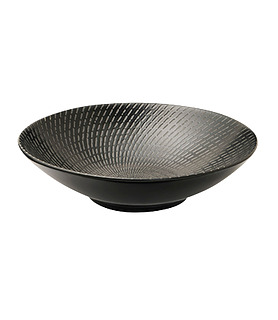 Luzerne Zen Bowl Round Black Swirl 210mm