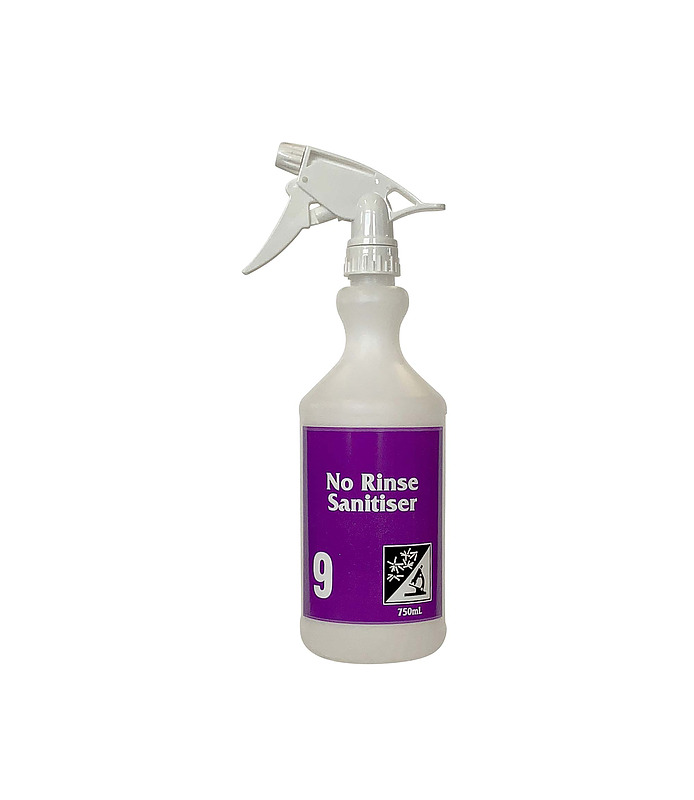 Chemform Spray Bottle 750ml Sapphire #9 No Rinse Sanitiser (Excludes Trigger)