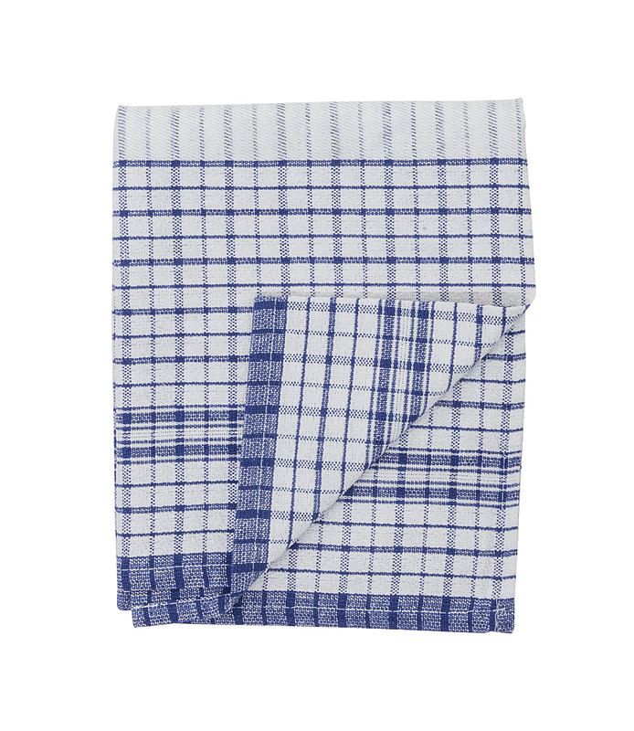 Tea Towel Heavy Duty Blue Stripe 46 x 77cm 12 Per Ctn