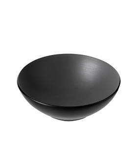 Coucou Melamine Round Bowl Grey and Black 187mm
