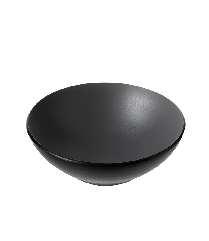 Coucou Melamine Round Bowl Grey and Black 187mm