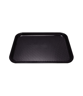 Black Small Rectangular Plastic Tray (350 x 275mm)