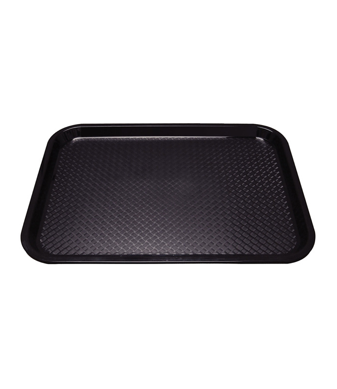 Black Medium Rectangular Plastic Tray (410 x 305mm)