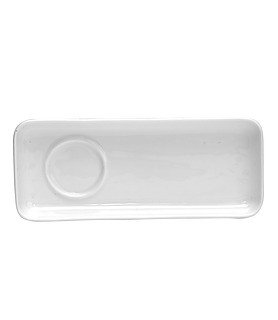 Hunter Reid Bone Snack Plate With Well 244 X 95 X 22mm