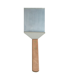 Stainless Steel Griddle Scraper with Wood Handle