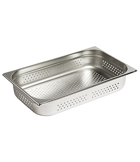 Stainless Steel Steam Pan Perforated 1/1 x 100mm Deep