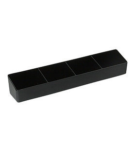 Sachet Holder 4 Compartment Black