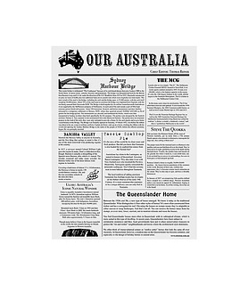 Greaseproof Paper Newsprint 'Our Australia' 200 Per Ctn 310 x 380mm