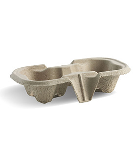 BioCup Natural 2 Cup Carry Tray 500 Per Ctn