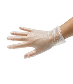 Glove Clear Vinyl Powdered Medium 100 Per Ctn