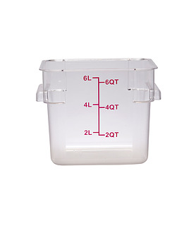 Cambro CamSquares® Classic 4 Qt. Clear Square Polycarbonate Food Storage  Container