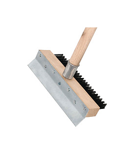 Pizza Oven Brush 200mm with Metal Scraper (HEAD ONLY)