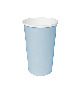 Coffee Cup Compostable Single Wall Baby Blue 16oz 1000 Per Ctn