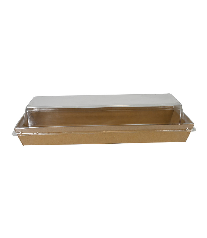ECO-GO Kraft Deli Tray Base 221 x 91 x 24mm