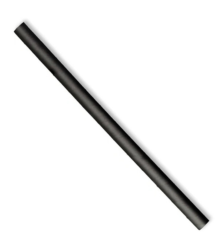 Straw Paper Jumbo Black 8 x 235mm 2500 Per Ctn