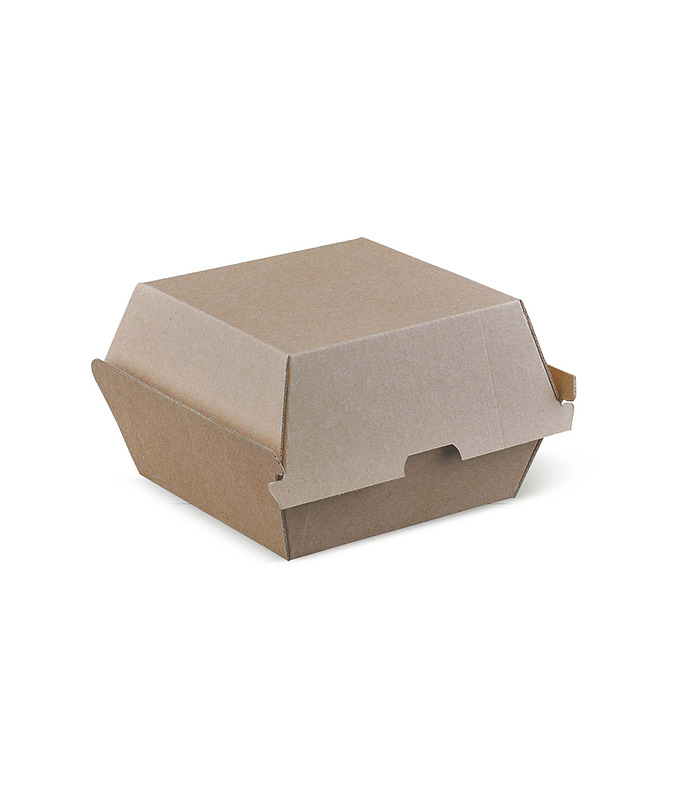 BetaBoard Kraft Burger Box 105 x 105 x 85mm (250 Per Carton)