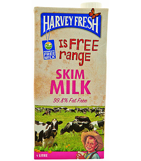 Harvey Fresh UHT Skim Milk 1Ltr