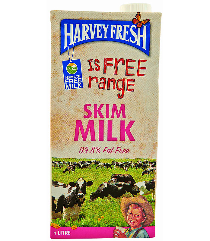 Harvey Fresh UHT Skim Milk 1Ltr