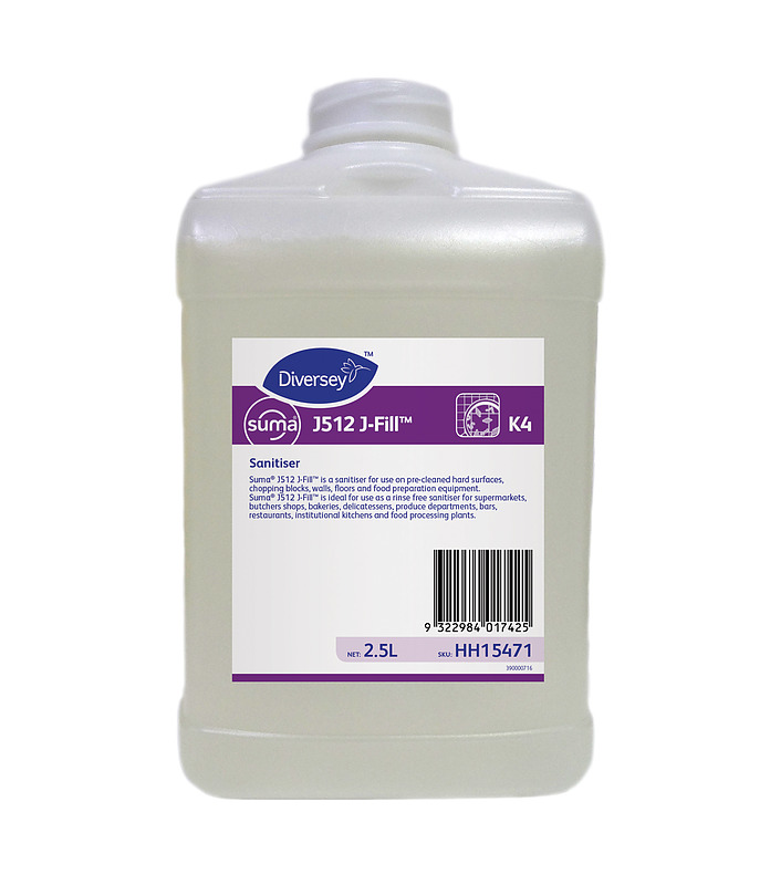 Diversey J-Fill Suma J-512 No Rinse Sanitiser 2.5 Litre