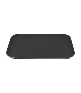 Anti-Slip Fiberglass Tray Black Rectangular Small 560 x 360mm