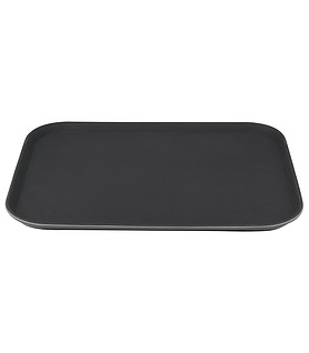 Anti-Slip Fiberglass Tray Black Rectangular Large 500 x 380mm