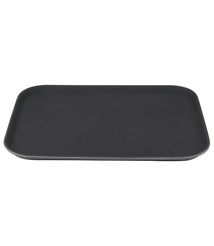 Anti-Slip Fiberglass Tray Black Rectangular Large 500 x 380mm
