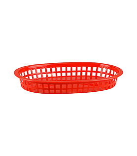 Fast Food Basket Rectangular Red 270mm x 180mm