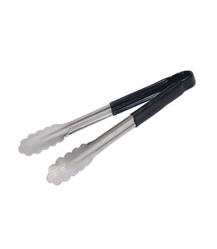 Tong Stainless Steel with Black Handle 230mm