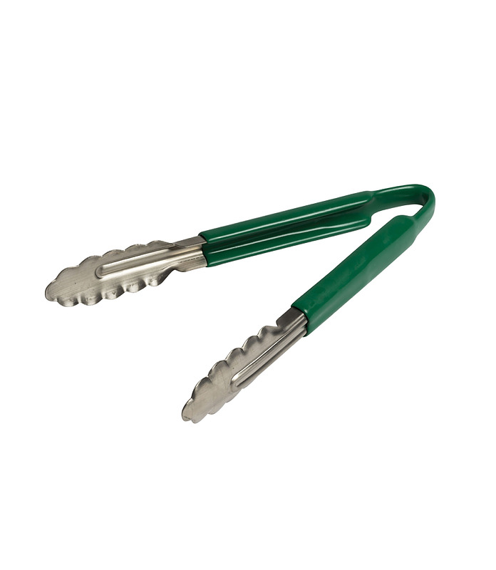 Tong Stainless Steel with Green Handle 230mm