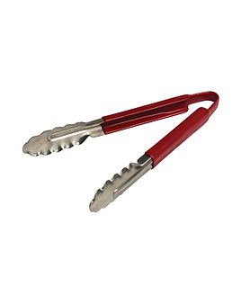 Tong Stainless Steel with Red Handle 230mm