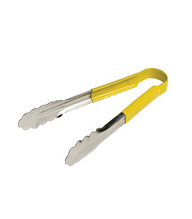 Tong Stainless Steel with Yellow Handle 230mm