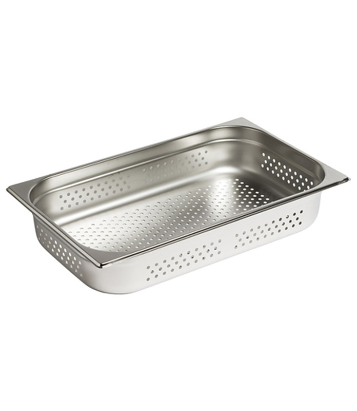 Steam Pan Stainless Steel Perforated 1/1 x 100mm Deep